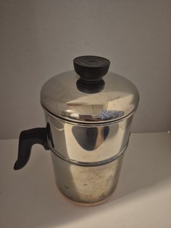 Revere Ware Coffee Pot Drip O Later Stainless Steel Copper Clad 4 Cup Maker