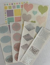 Mrs. Grossman's Sticker Lot FOIL Seals Vellum Hearts Squares Pretty Accents