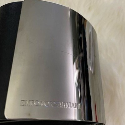 Emporio Armani Women YEWH37 Cuffed‎ Wide Leather Belt Size 38 $895 Emporio Armani Women YEWH37 Cuffed Wide Leather Belt Size 38  main image 3
