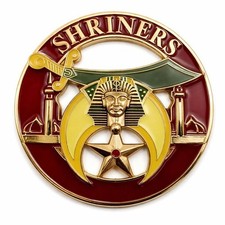 Shriners Car Emblem 3 Inch Round   Masonic Au...