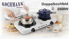 Kochmann Doppelkochplatte 2500W | Herdplatte Elektrokochfeld für Camping & Küche