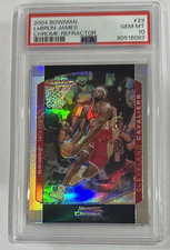 2004 05 BOWMAN CHROME  REFRACTOR LEBRON JAMES SP #041/300 PSA 10 GEM MINT #23
