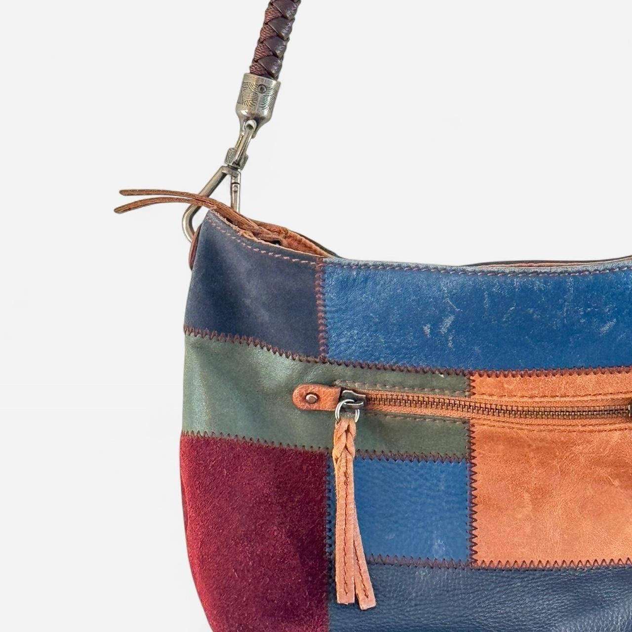 The Sak Patchwork Multicolor Leather Shoulder Bag… - image 3