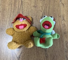 Jim Henson Fozzie Kermit 1987 Muppet Babies Stuffed Plush Christmas Set of 2