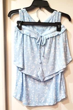 Splendid Women's 2-Pc. Ruffled-Hem Boxer Pajamas Set - Shadow Floral 2 Sizes