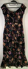Guess Sz 4 Form Fit & Flare Sweetheart Off Shoulder Floral Print Dress Prom