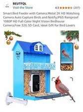 Smart Bird Feeder W/ Camera