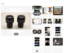 ZEISS PL 10X/25 444034 High Eyepoint Microscope Eyepieces for 30mm 35590
