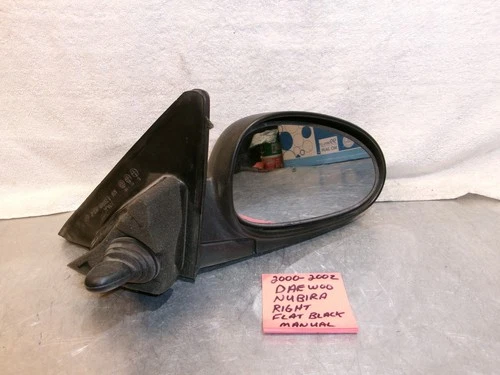 00 01 02 Daewoo Nubira Right Door Mirror OEM Flat Black Manual Lever Type