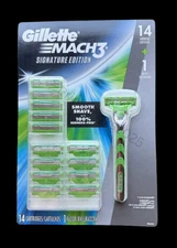 🔥 Gillette MACH3 Signature Edition Razor Set – 1 Razor + 14 Cartridges