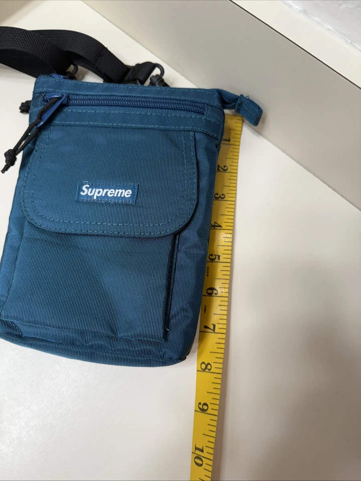 Supreme Bolso de Hombro Cuello Utilidad Bolsa Cordura Nylon Verde azulado Resistente al Agua Usado en Excelente Condición Foto 4 de 4