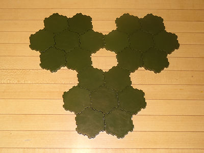 Heroscape Terrain - 21 x 1-Hex Green Swamp Water Tiles - Expand Your Battlefield