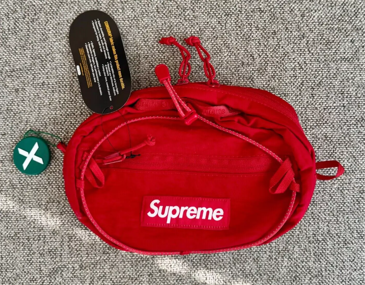 Deadstock Authentique Sac à Taille Rouge Supreme FW20 Sac Banane Sac Ceinture