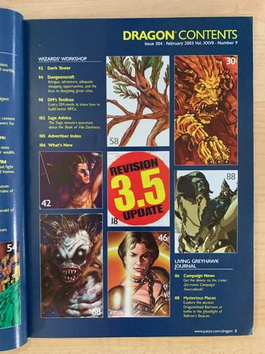 Dragon Magazine #304 - Warriors For Hire - Exotic Spells - Spell Area Template - Picture 3 of 4