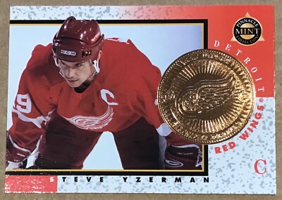 1997-98 STEVE YZERMAN PINNACLE MINT COLLECTION CARD #5 DETROIT RED