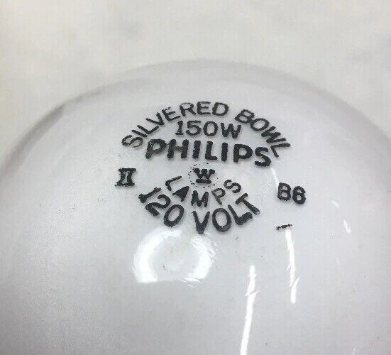 150PS25/SBIF 150 Watt PS25 Silver Bowl Frost Light Bulb Sylvania USA 2-pcs - Image 3 of 4