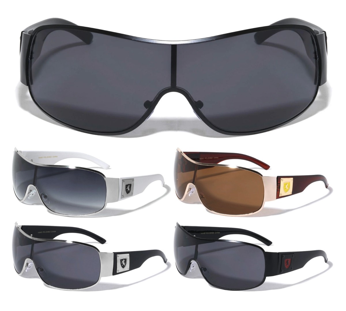 Vintage Oversized Polarized Sunglasses UV400 Protection Shield Shape Amazon.com: FEISEDY Women Men Vintage Pilot Sunglasses Side  main image 3