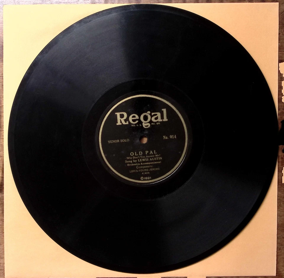 BILLY CLARK-BROADWAY ROSE / LEWIS AUSTIN-OLD PAL REGAL RECORDS RARE 78 RPM 231 Foto 3 de 3