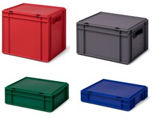 Design Aufbewahrungsbox mit Deckel | Stapelbox stapelbar | 5 Farben | 8 Größen