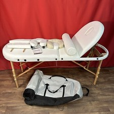 Portable Massage Table Bed White Tahiti Beauty Tattoo Saloon Therapy Bed