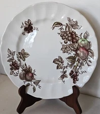 Vintage Johnson Brothers "HARVEST TIME " Dinner Plate Fruit Pattern Set Of Five 