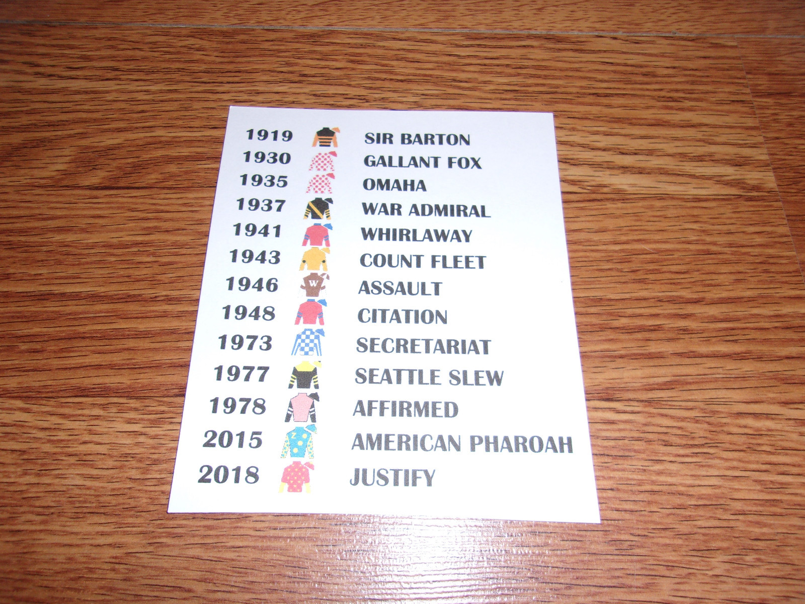 13 TRIPLE CROWN WINNERS MINIATURE FIGURINE HORSE RACING SET JUSTIFY SECRETARIAT