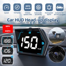 Car Digital Speedometer Gps Hud Head Up Display Mph Overspeed Alarm Universal