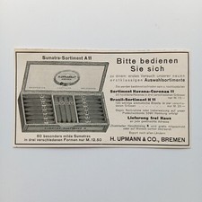 1931 Upmann Bremen Sumatra Havana Brasil Zigarren Werbeanzeige Werbung Reklame