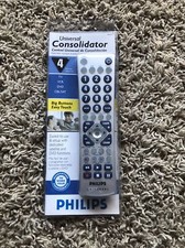 PHILIPS UNIVERSAL REMOTE 4 DEVICES CONSOLIDATOR TV VCR DVD CBL/SAT