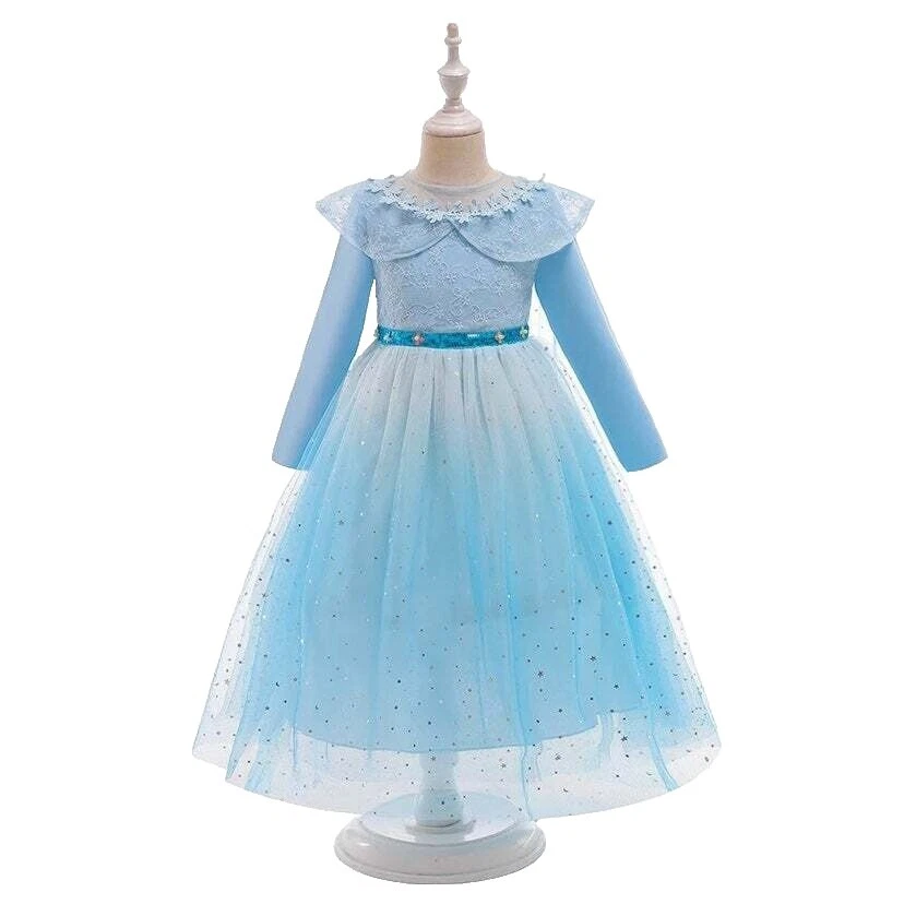 Maxi Vestido de Elsa para Niñas