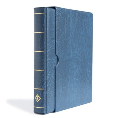 Lighthouse Vario F 3 Ring Binder w/ Slipcase Blue Stamps / Currency Album NEW