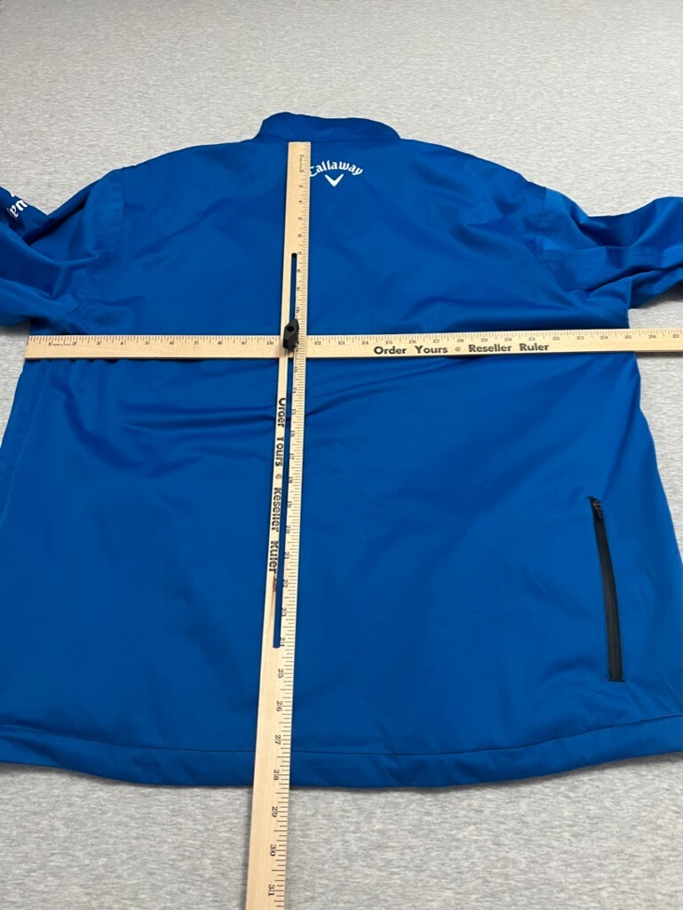 Veste Coupe-vent Callaway Homme Taille L – Bleue, Légère, Emballable, Poches Zippées