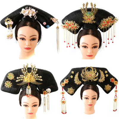 Beautiful Qing Dynasty Princess Hair Styling Queen Hair Empress Headdress Props
