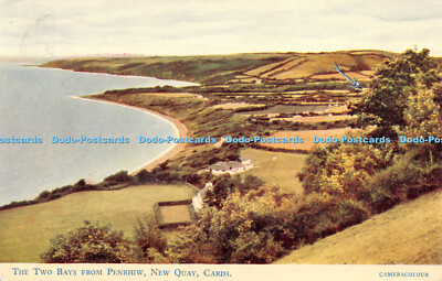 R374002 The Two Bays from Penrhiw New Quay Cards Cameracolour Salmon 673c