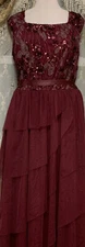Candalite Beaded Prom Formal Evening Womens Dress Size M