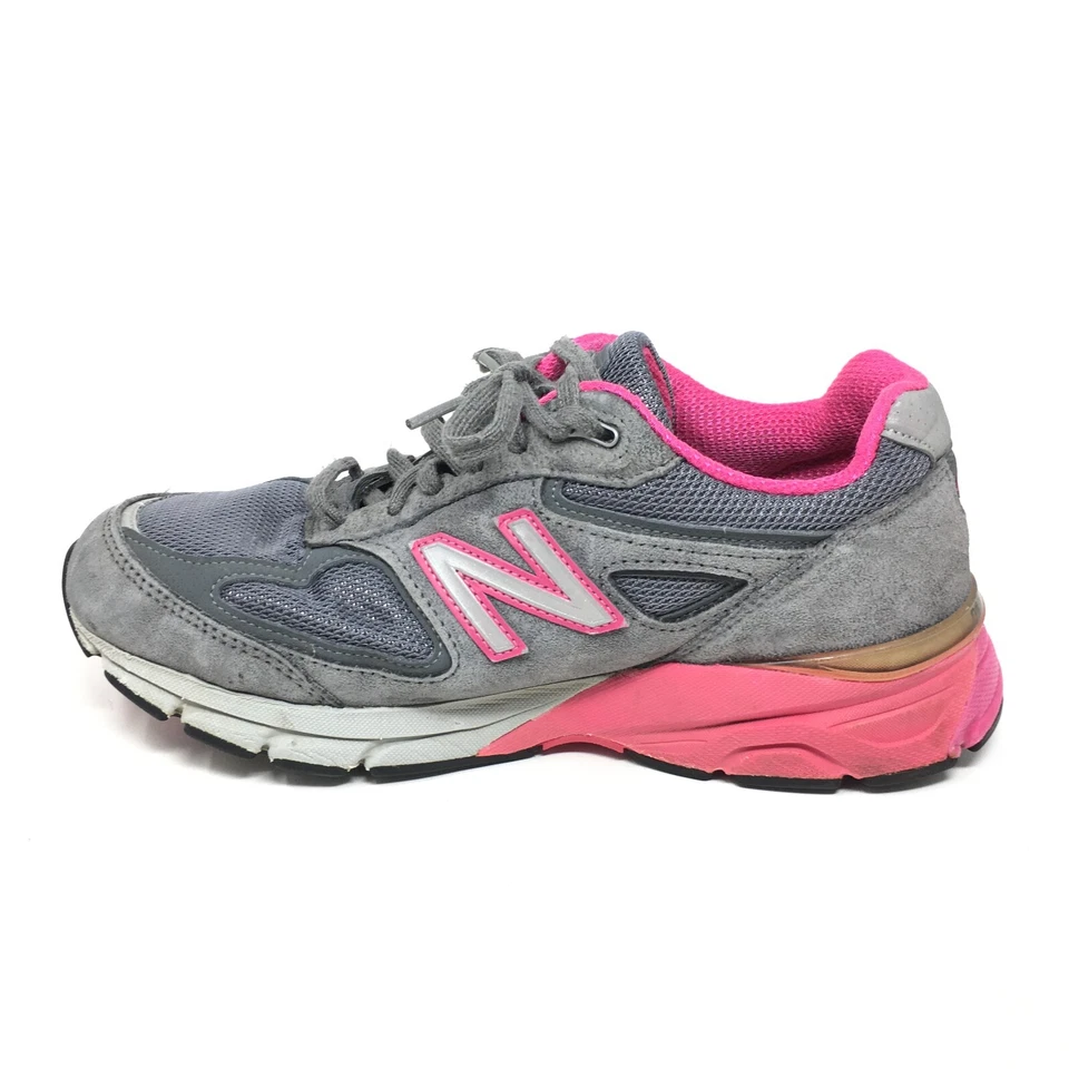Mujer New Balance 990 v4 EE. UU. Zapatos para Caminar Tenis Talla 8.5 D Ancho Gris Rosa Foto 4 de 4