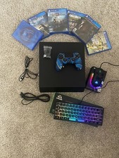 Ps4 Pro with controller and cover w/ joystick grips,  gaming keyboard and mouse