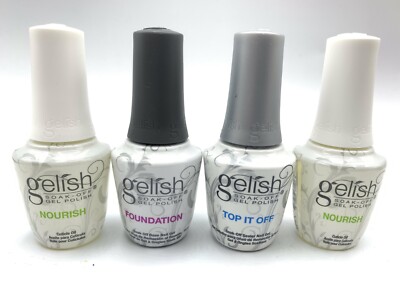 GELISH Harmony Dynamic Duo - Foundation Base + Top Coat + 2Nourish Oil FREE SHIP