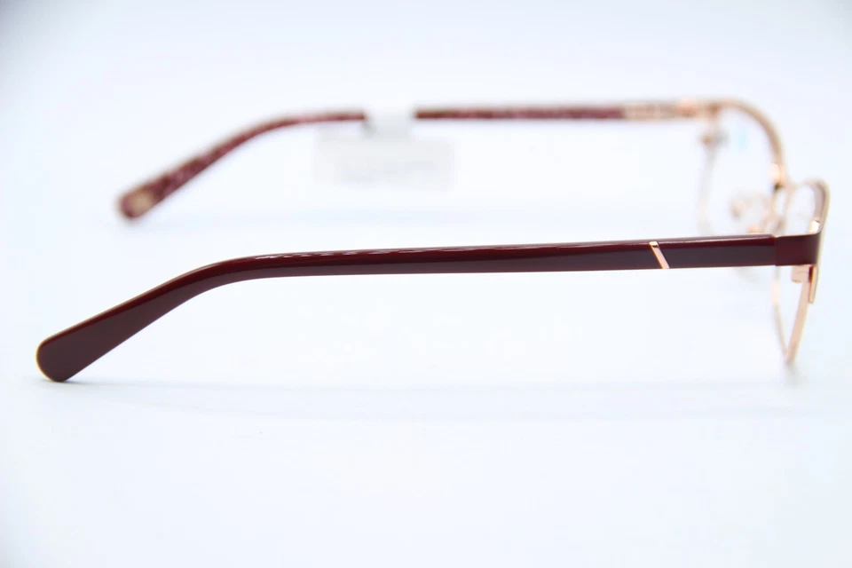 NOVO NINE WEST NW1087 650 ÓCULOS DE DESIGNER AUTÊNTICO OURO BORGONHA 52-16 - Imagem 3 de 4