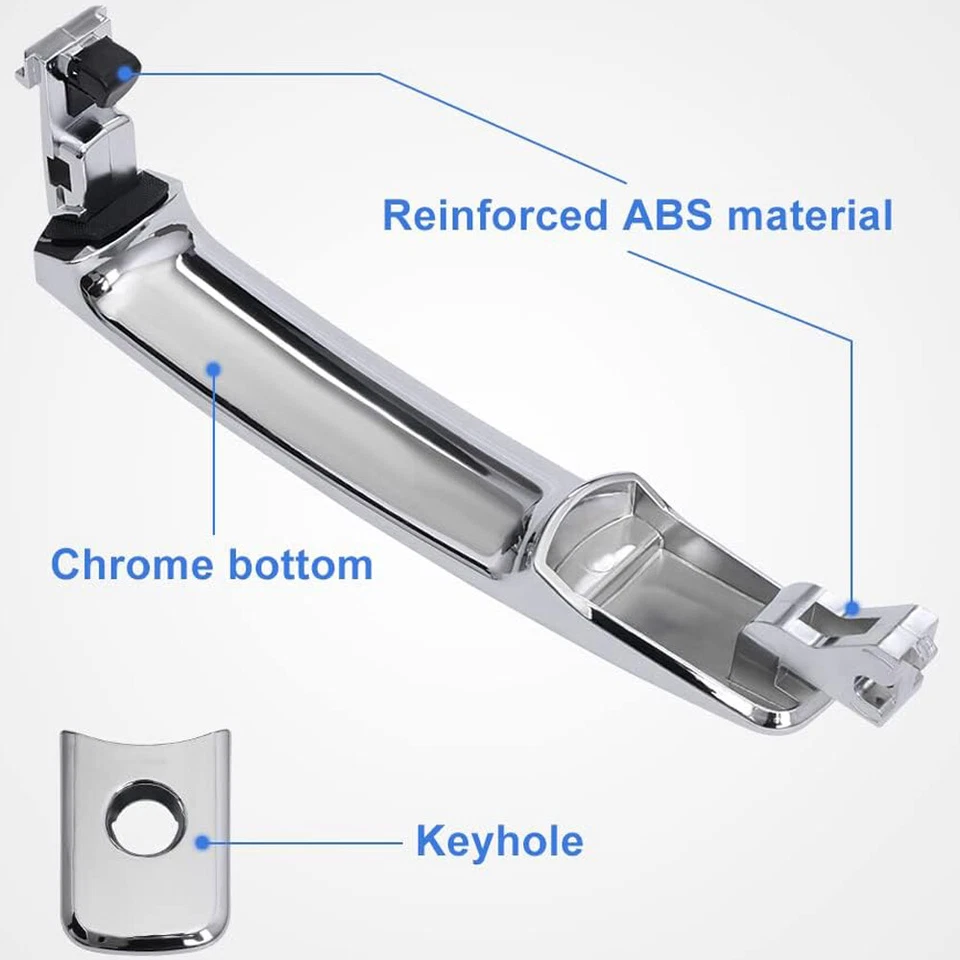 Front Left Driver Side Exterior Chrome Door Handle for Infiniti Nissan Murano - Imagem 4 de 4