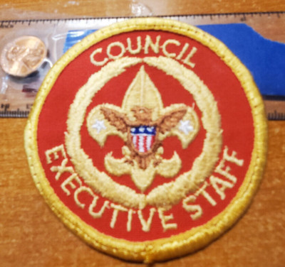 BSA Council Executive Staff gold border large stars, adult Position ...
