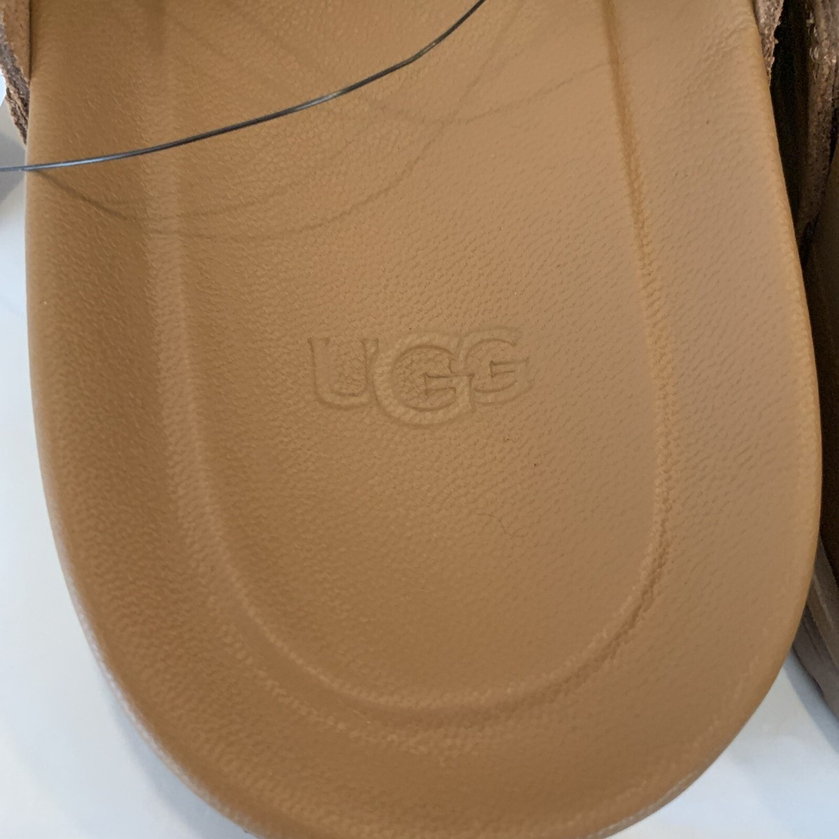 UGG Wainscott Slide Mens Size 9 Casual Sandal Chestnut Brown  display picture 3