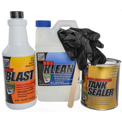 #ad KBS Coatings Motorcycle Fuel Tank Repair Sealer Kit Complete Tank Liner Kit $64.99