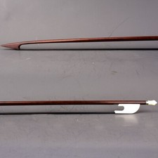Master Old German Baroque Style Snakewood Violin Bow 4/4 White Frog Black Hair