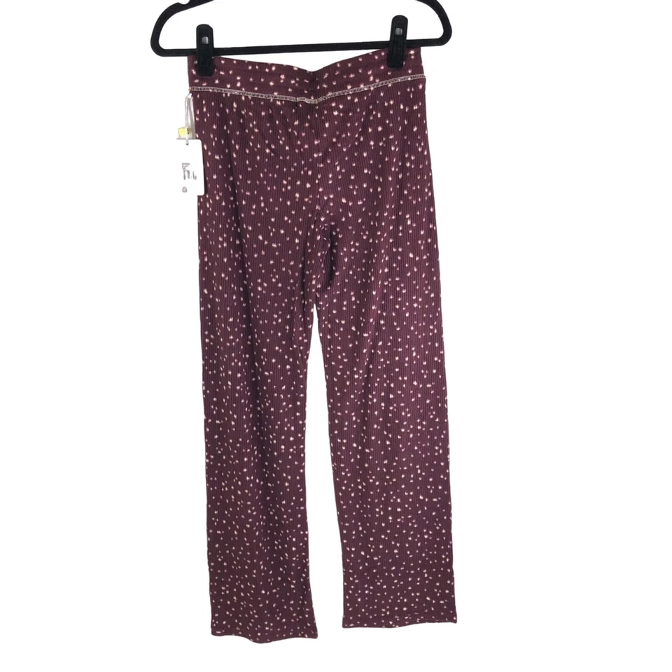 PJ Salvage Mujer My Friend Spot Spots Pijama Salón Pantalones Borgoña S Foto 3 de 4