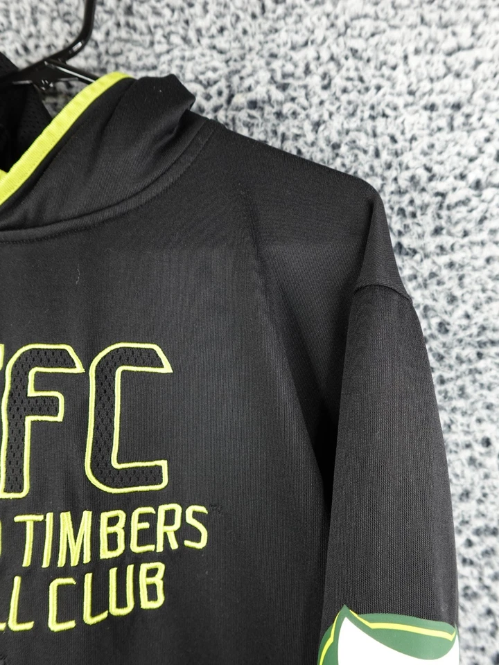 Adidas Portland Timbers Hoodie  Sz M PTFC Black Soccer Pullover MLS Fan Gear - Image 3 of 4