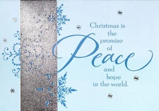 Elegant CHRISTMAS Card, "The Promise of Peace and Hope" by Dayspring + Envelope