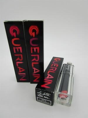 GUERLAIN La Petite Robe Noire Shiny Lip Colour 072 ROSE POMPON - Lot of 3