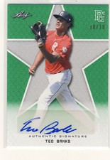 TEO BANKS 2020 Leaf Perfect Game PG National Showcase Green AUTO /10 NATIONALS