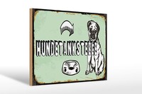 Holzschild Spruch 12X18 Cm Hundetankstelle Schild